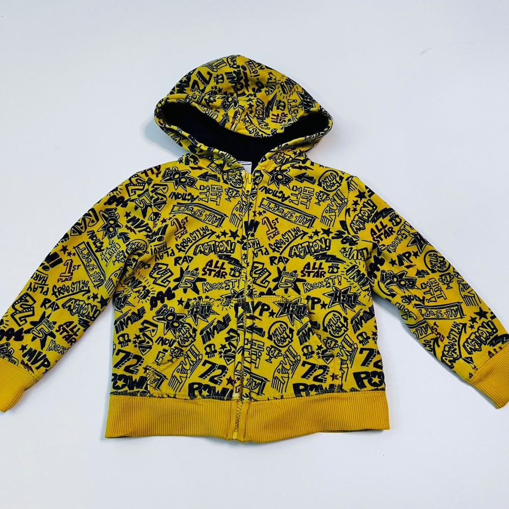 Healthtex 3T Yellow Sports Hoodie Full Zip